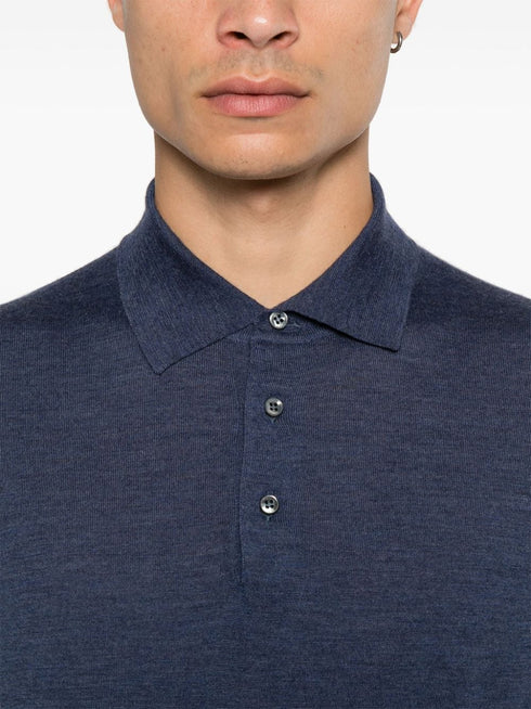 fine-knit polo shirt